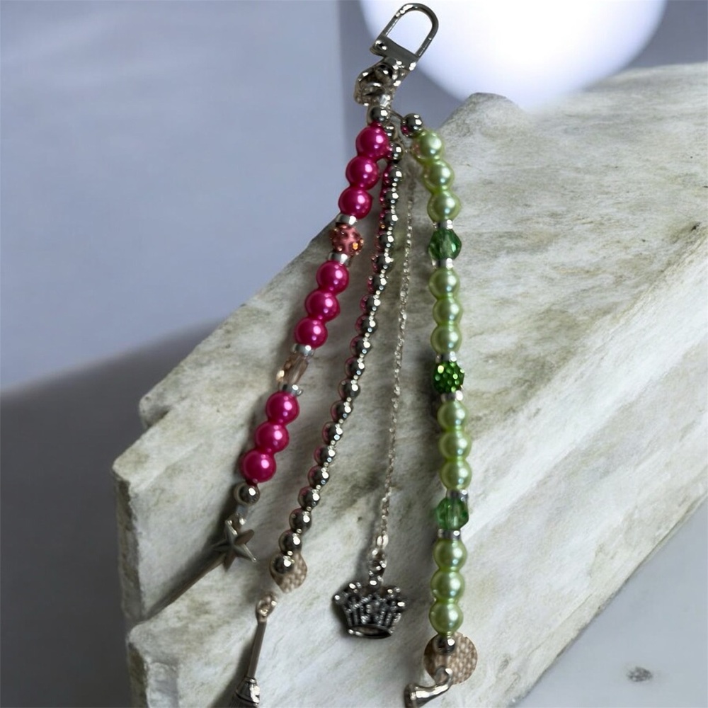 Pink and Green Purse Charms